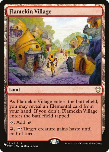 Flamekin Village, Magic card PLST CM2-251 — The List set