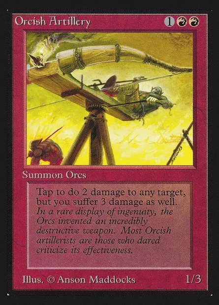 Orcish Artillery, Magic card CEI 166 — Intl. Collectors' Edition set
