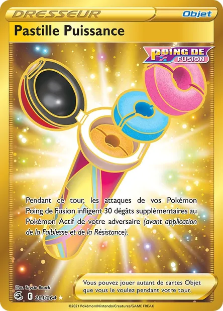 Pastille Puissance, carte Pokémon FST 281 — extension Poing de Fusion