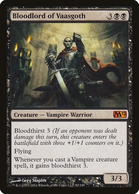Bloodlord of Vaasgoth, Magic card M12 82 — Magic 2012 set