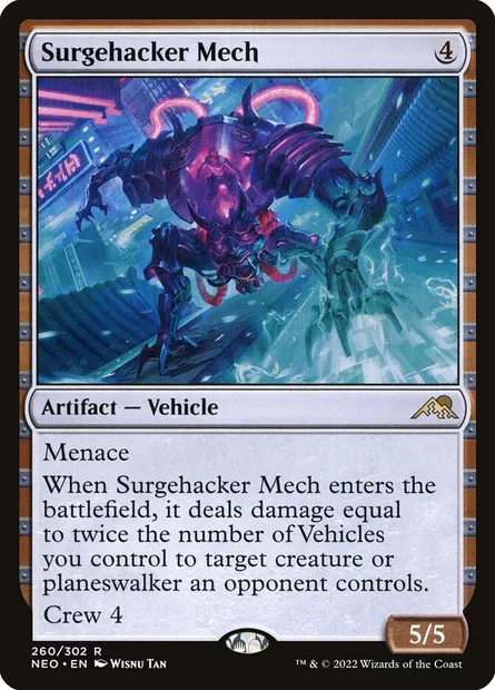 Surgehacker Mech, Magic card NEO 260 — Kamigawa: Neon Dynasty set