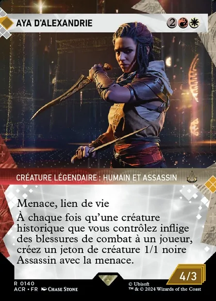 Aya d'Alexandrie, carte Magic ACR 140 — extension Assassin's Creed
