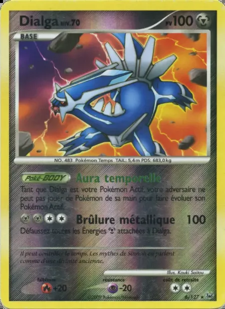 Dialga, carte Pokémon PL 6 — extension Platine