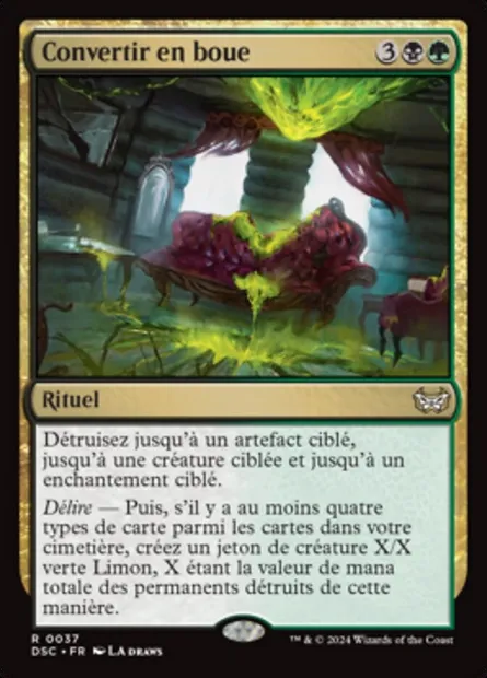 Convertir en boue, carte Magic DSC 37 — extension Duskmourn: House of Horror Commander