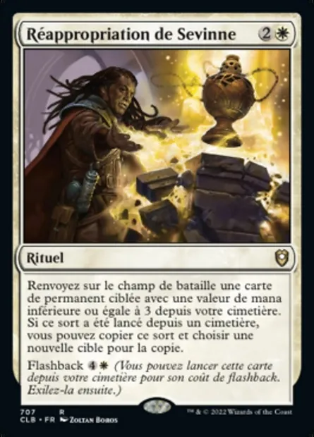 Réappropriation de Sevinne, carte Magic CLB 707 — extension Commander Légendes : la bataille de la Porte de Baldur