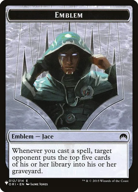 Jace, Telepath Unbound Emblem, carte Magic PLST TORI-12 — extension The List