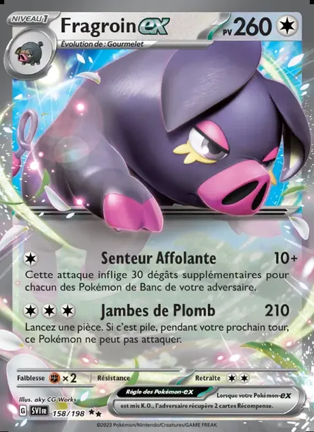 Fragroin-ex, carte Pokémon SVI 158 — extension Écarlate et Violet