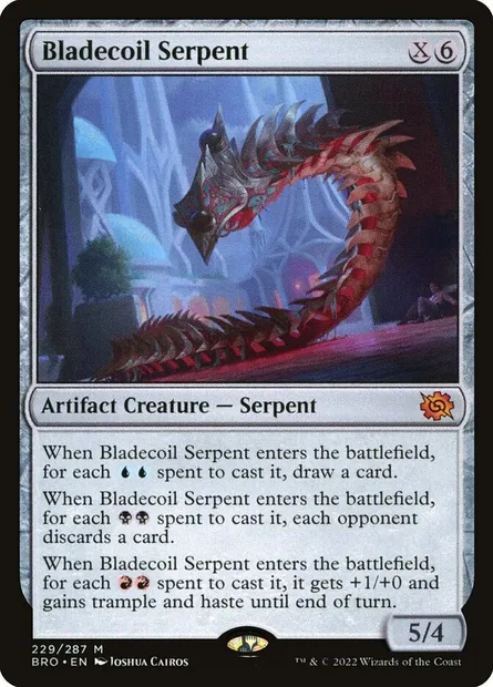 Bladecoil Serpent, Magic card BRO 229 — The Brothers' War set