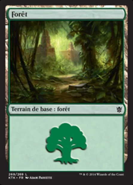 Forêt, carte Magic KTK 269 — extension Les Khans de Tarkir