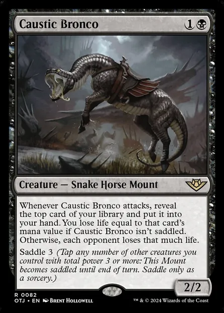 Caustic Bronco, Magic card OTJ 82 — Outlaws of Thunder Junction set