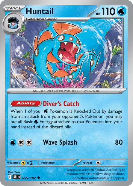 Huntail, Pokémon card DRI 055 — Destined Rivals set
