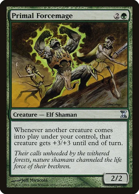 Mageforce primordial, carte Magic TSP 212 — extension Spirale Temporelle