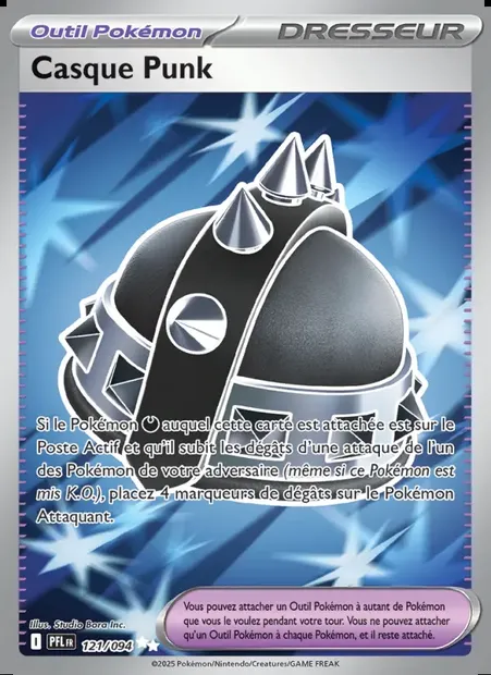 Casque Punk, carte Pokémon PFL 121 — extension Flammes Fantasmagoriques
