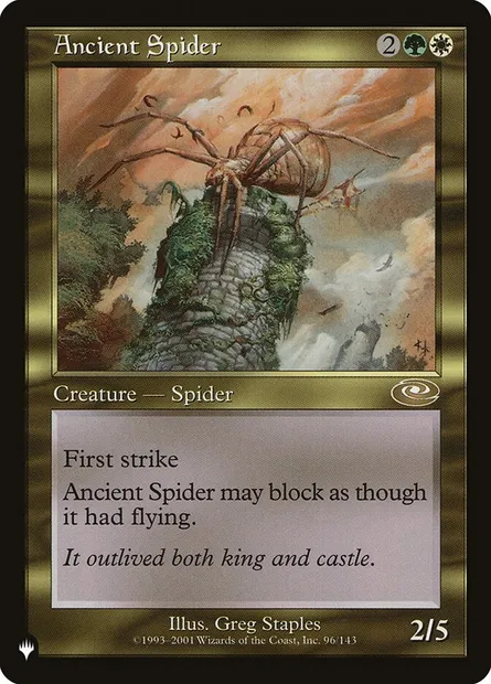 Ancient Spider, Magic card PLS 96 — The List set