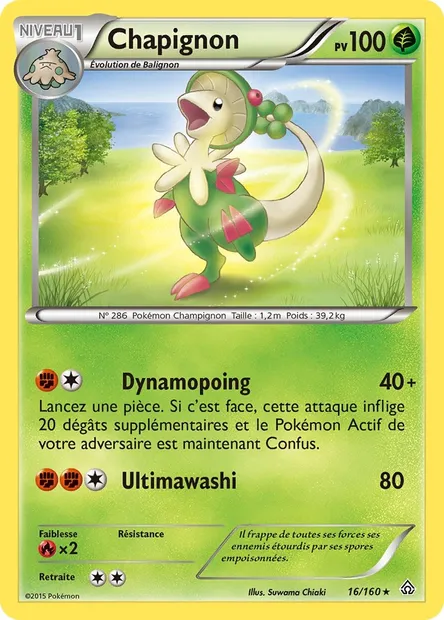 Chapignon, carte Pokémon PRC 16 — extension Primo-Choc