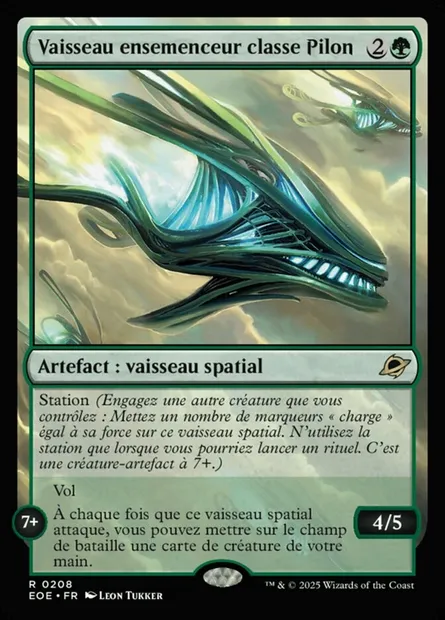 Vaisseau ensemenceur classe Pilon, carte Magic EOE 208 — extension Edge of Eternities