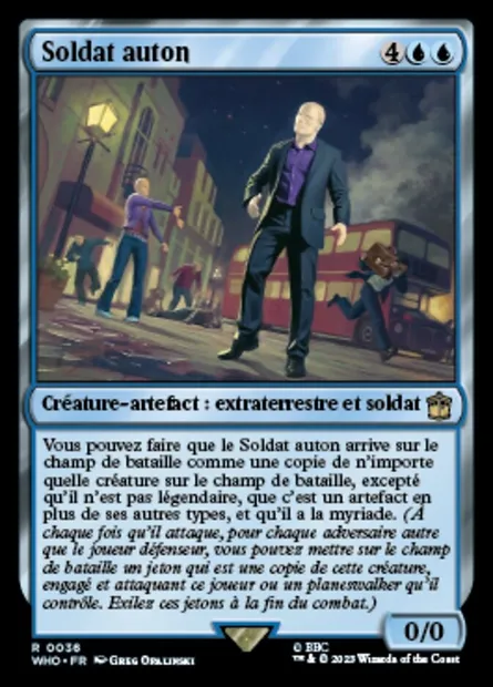 Soldat auton, carte Magic WHO 36 — extension Doctor Who