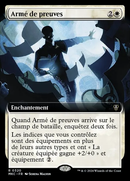 Armé de preuves, carte Magic MKC 320 — extension Murders at Karlov Manor Commander