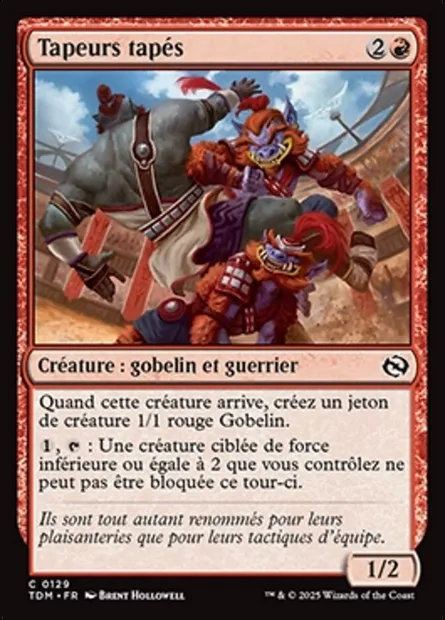 Tapeurs tapés, carte Magic TDM 129 — extension Tarkir: Dragonstorm