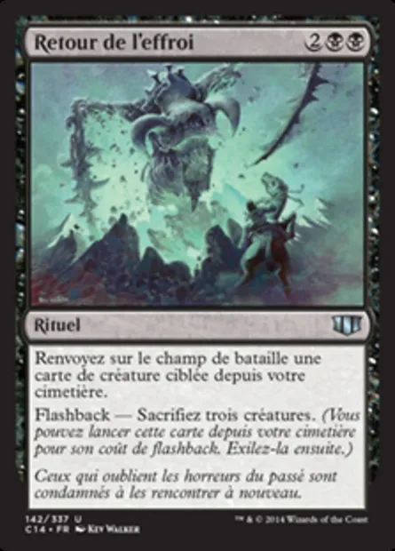 Retour de l'effroi, carte Magic C14 142 — extension Commander 2014