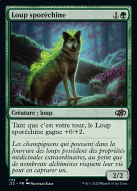 Loup sporéchine, carte Magic J22 732 — extension Jumpstart 2022