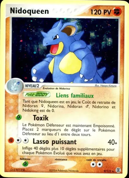 Nidoqueen, carte Pokémon RG 9 — extension EX Rouge Feu & Vert Feuille