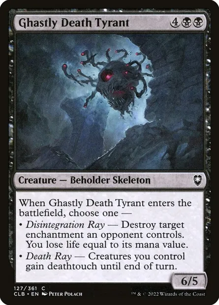 Ghastly Death Tyrant, Magic card CLB 127 — Commander Legends: Battle for Baldur's Gate set