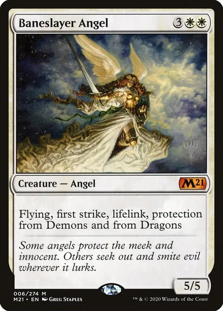 Baneslayer Angel, Magic card PM21 6p — Core Set 2021 Promos set