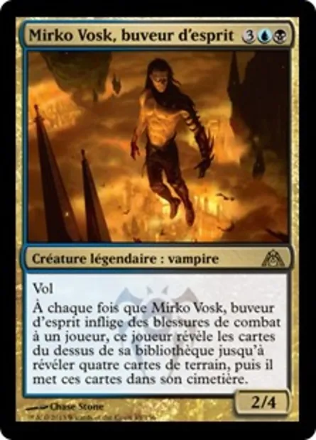 Mirko Vosk, buveur d'esprit, carte Magic DGM 85 — extension Le labyrinthe du dragon