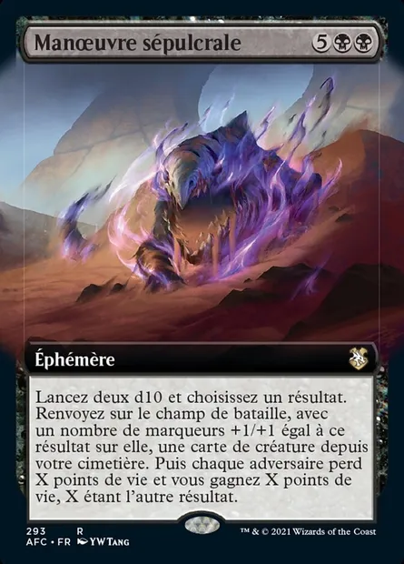 Manœuvre sépulcrale, carte Magic AFC 293 — extension Forgotten Realms Commander