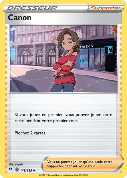 Canon, carte Pokémon VIV 148 — extension Voltage Éclatant