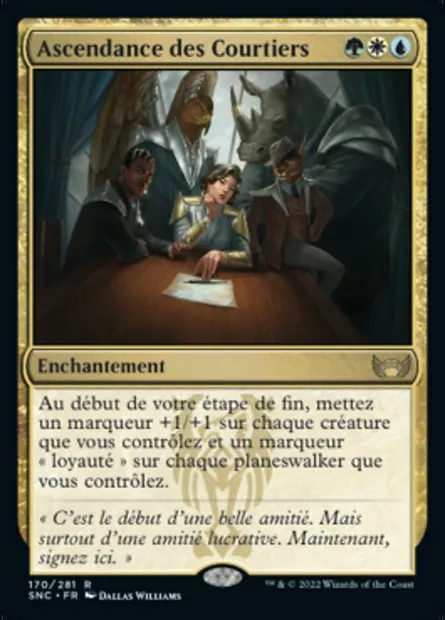 Ascendance des Courtiers, carte Magic SNC 170 — extension Les rues de la Nouvelle-Capenna