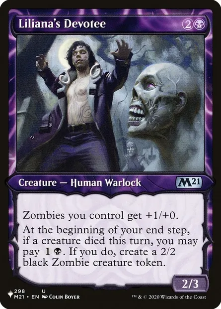 Liliana's Devotee, Magic card PLST M21-298 — The List set