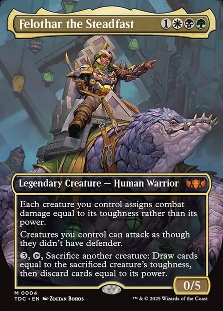 Felothar the Steadfast, Magic card TDC 4 — Tarkir: Dragonstorm Commander set