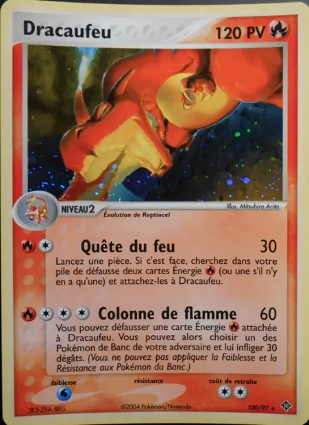 Dracaufeu, carte Pokémon DR 100 — extension EX Dragon