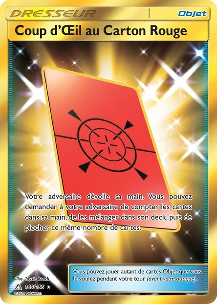 Coup d’Œil au Carton Rouge, carte Pokémon UPR 169 — extension Ultra-Prisme