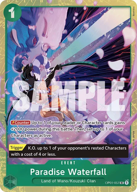 Paradise Waterfall, carte One Piece OP01-057 — extension ROMANCE DAWN