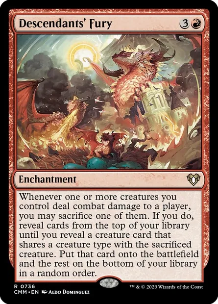 Descendants' Fury, Magic card CMM 736 — Commander Masters set