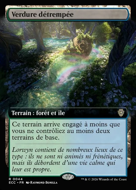 Verdure détrempée, carte Magic ECC 44 — extension Lorwyn Eclipsed Commander