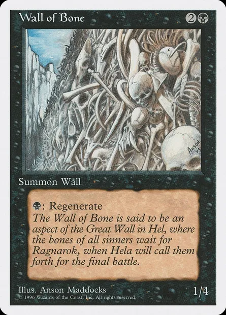 Wall of Bone, Magic card ITP 27 — Introductory Two-Player Set set