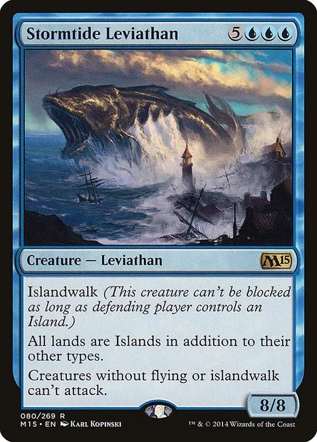 Stormtide Leviathan, Magic card M15 80 — Magic 2015 set