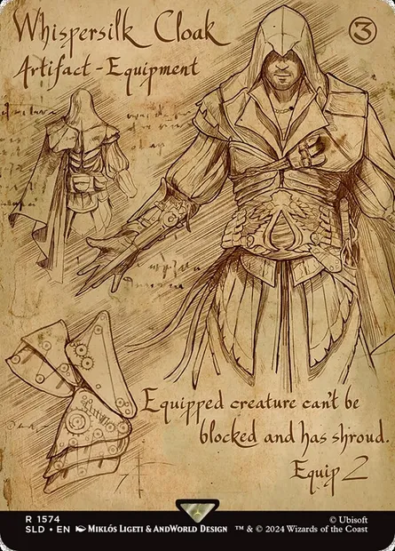 Whispersilk Cloak, Magic card SLD 1574 — Secret Lair Drop set