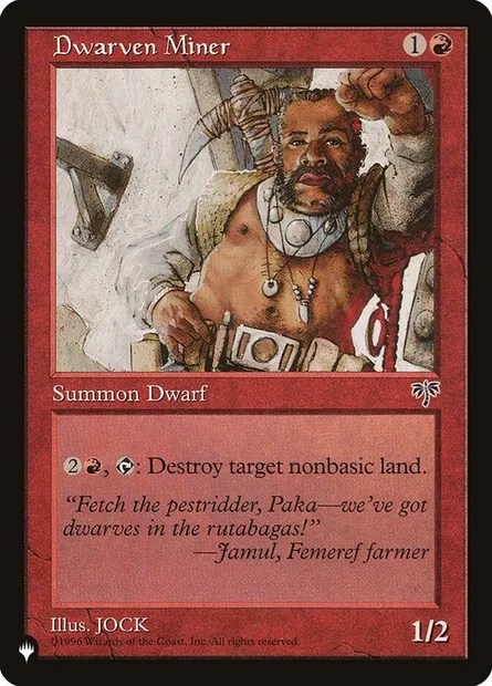 Dwarven Miner, Magic card PLST MIR-169 — The List set
