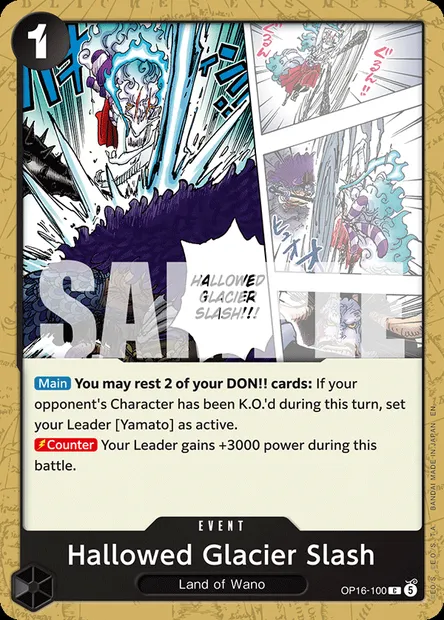Hallowed Glacier Slash, One Piece card OP16-100 — THE TIME OF BATTLE set