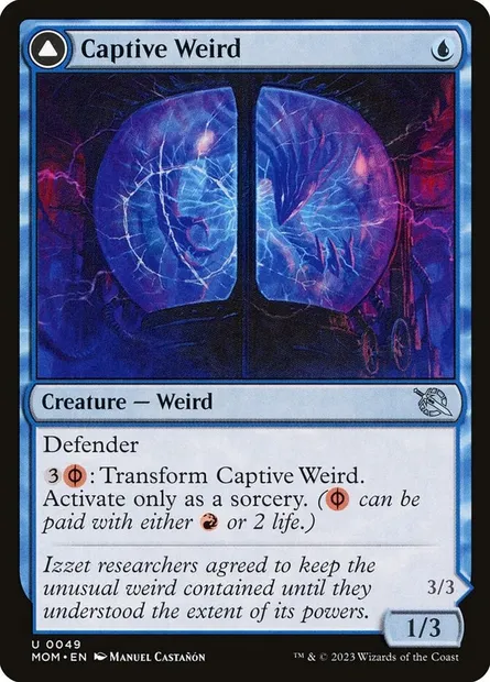 Captive Weird // Compleated Conjurer, Magic card MOM 49 — March of the Machine set