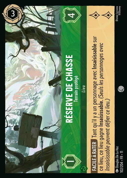 Réserve de chasse - Terrain protégé, carte Disney Lorcana CH11-102 — extension Givresort