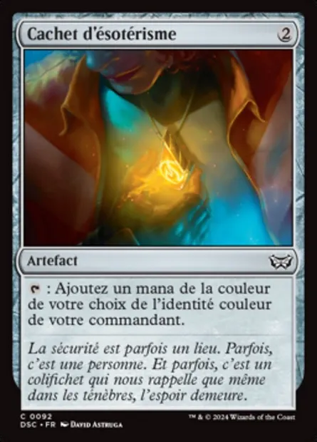 Cachet d'ésotérisme, carte Magic DSC 92 — extension Duskmourn: House of Horror Commander