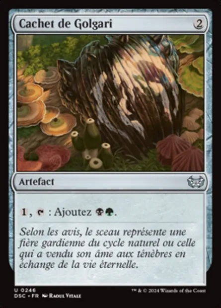 Cachet de Golgari, carte Magic DSC 246 — extension Duskmourn: House of Horror Commander
