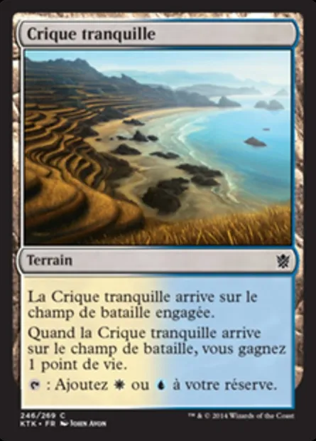 Crique tranquille, carte Magic KTK 246 — extension Les Khans de Tarkir