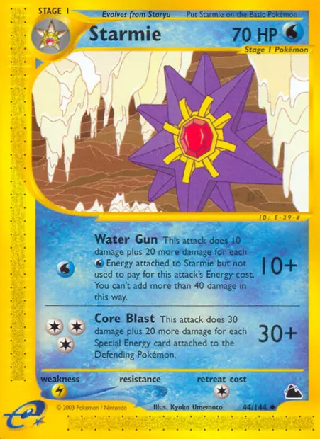 Staross, carte Pokémon SK 44 — extension Skyridge